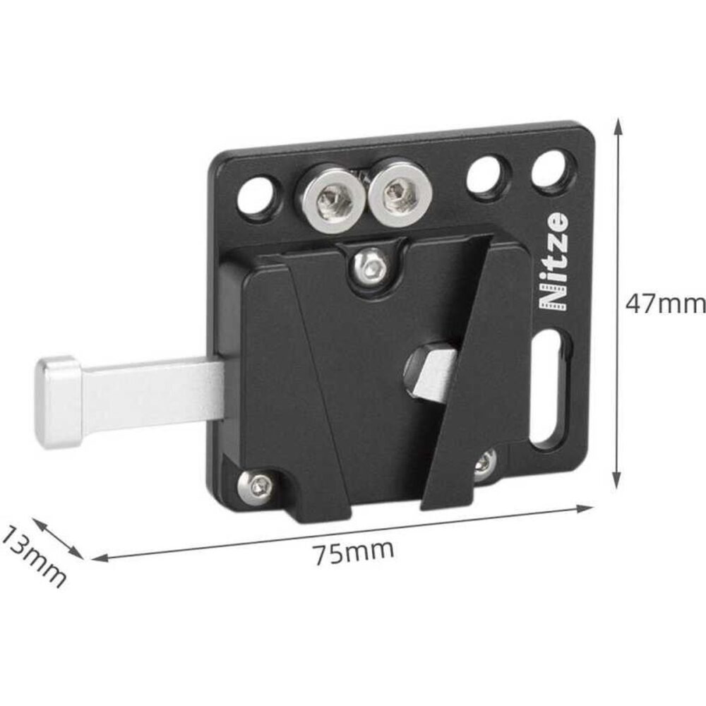 Alternative view of Nitze Mini V-Mount Battery Plate (N21C)