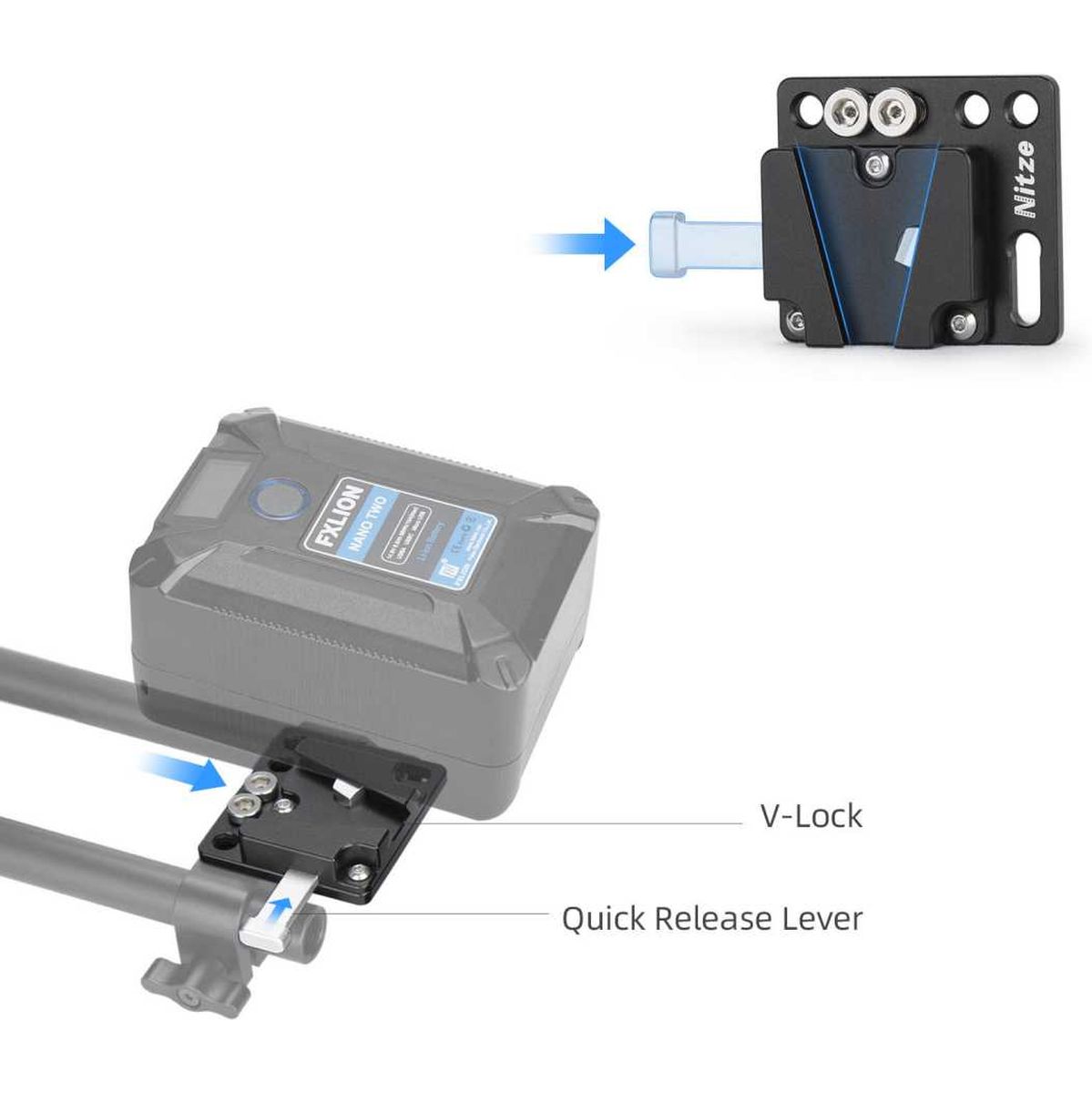 Nitze Mini V-Mount Battery Plate (N21C) - Image 5