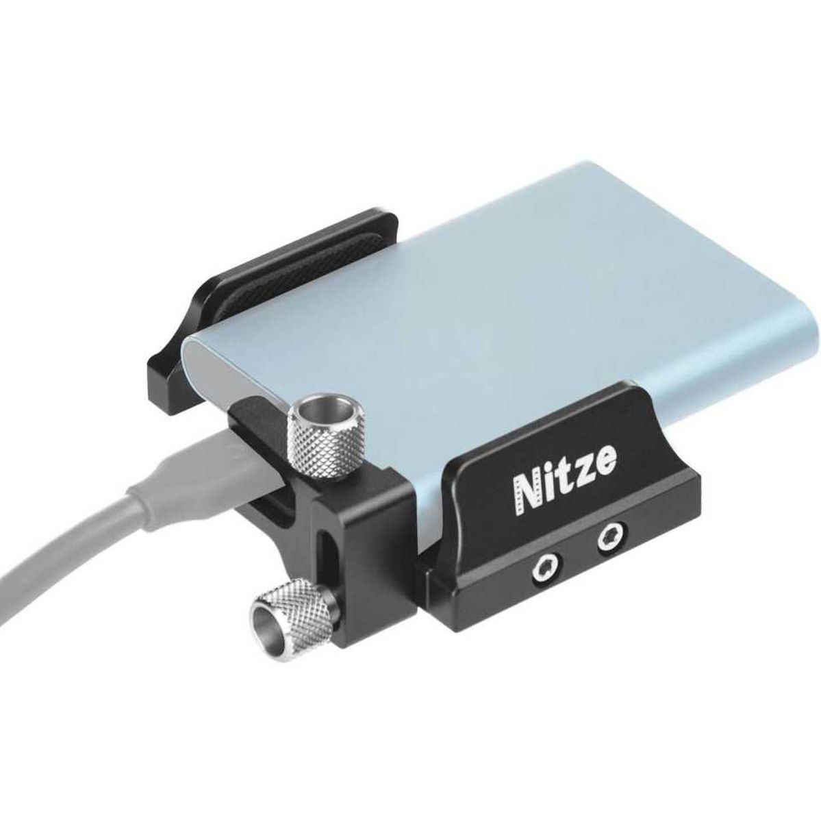 Nitze Universal SSD Holder with USB-C Cable Clamp