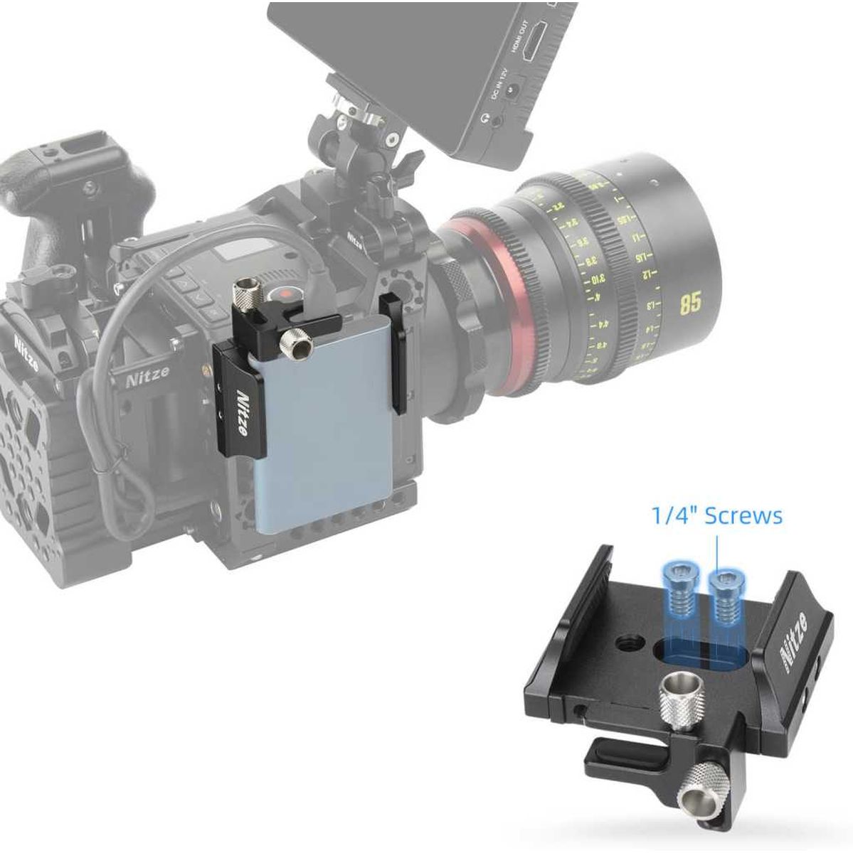 Nitze Universal SSD Holder with USB-C Cable Clamp - Image 5