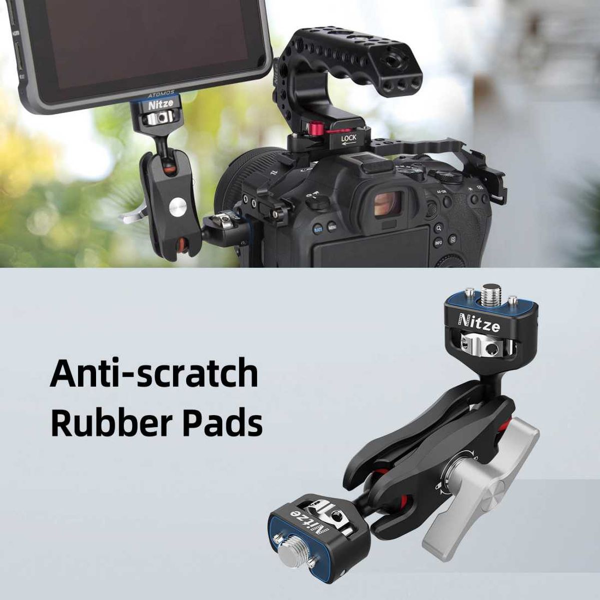 Nitze Camera Magic Arm with Double Ballheads (1/4" to 3/8" Screw with Retractable Locating Pins) - Image 4
