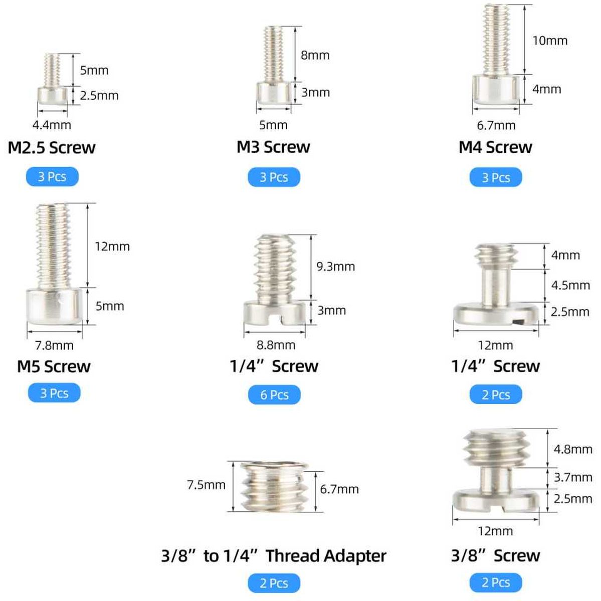 Nitze Camera Tool Set Plate Camera Screw Kit Plate - Görsel 3
