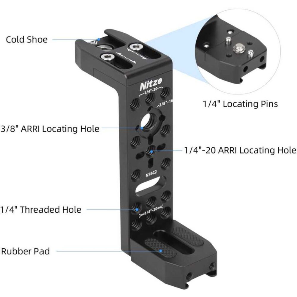 Alternative view of Nitze Adjustable Mounting Plate For Monitor Cage (N74C2)