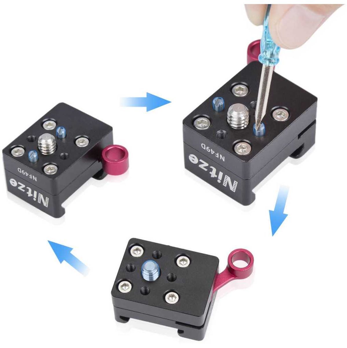 Nitze NATO Clamp with 1/4" EN ARRI Locating Pins – Bild 2