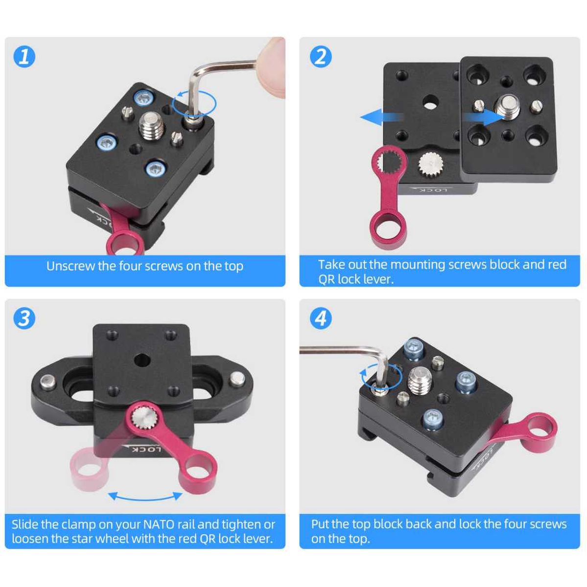 Nitze NATO Clamp with 1/4" EN ARRI Locating Pins – Bild 3