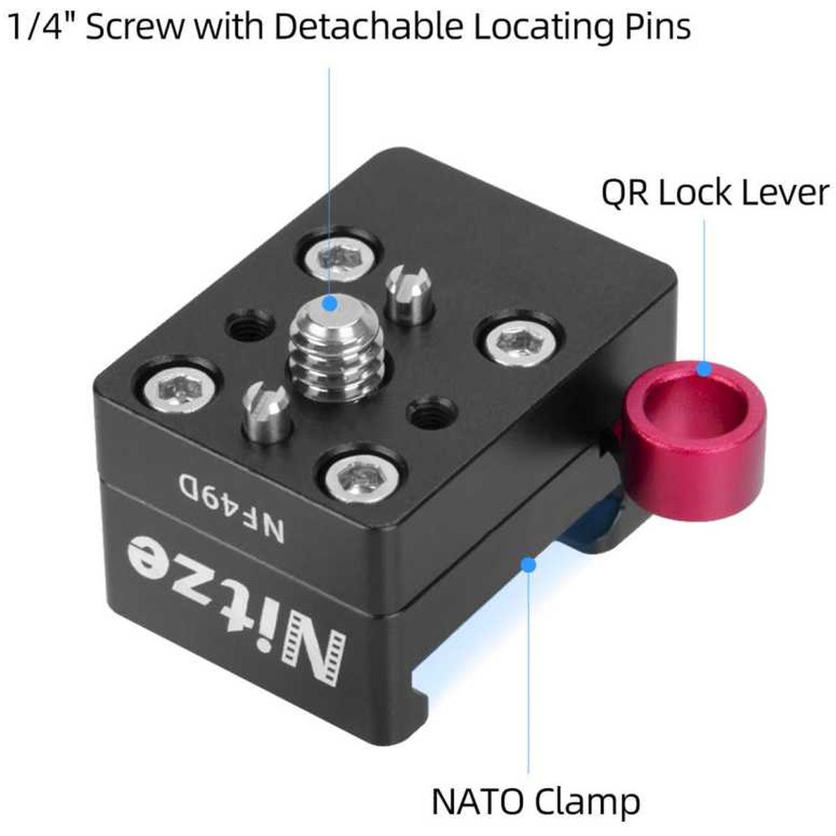 Nitze NATO Clamp with 1/4" EN ARRI Locating Pins – Bild 4