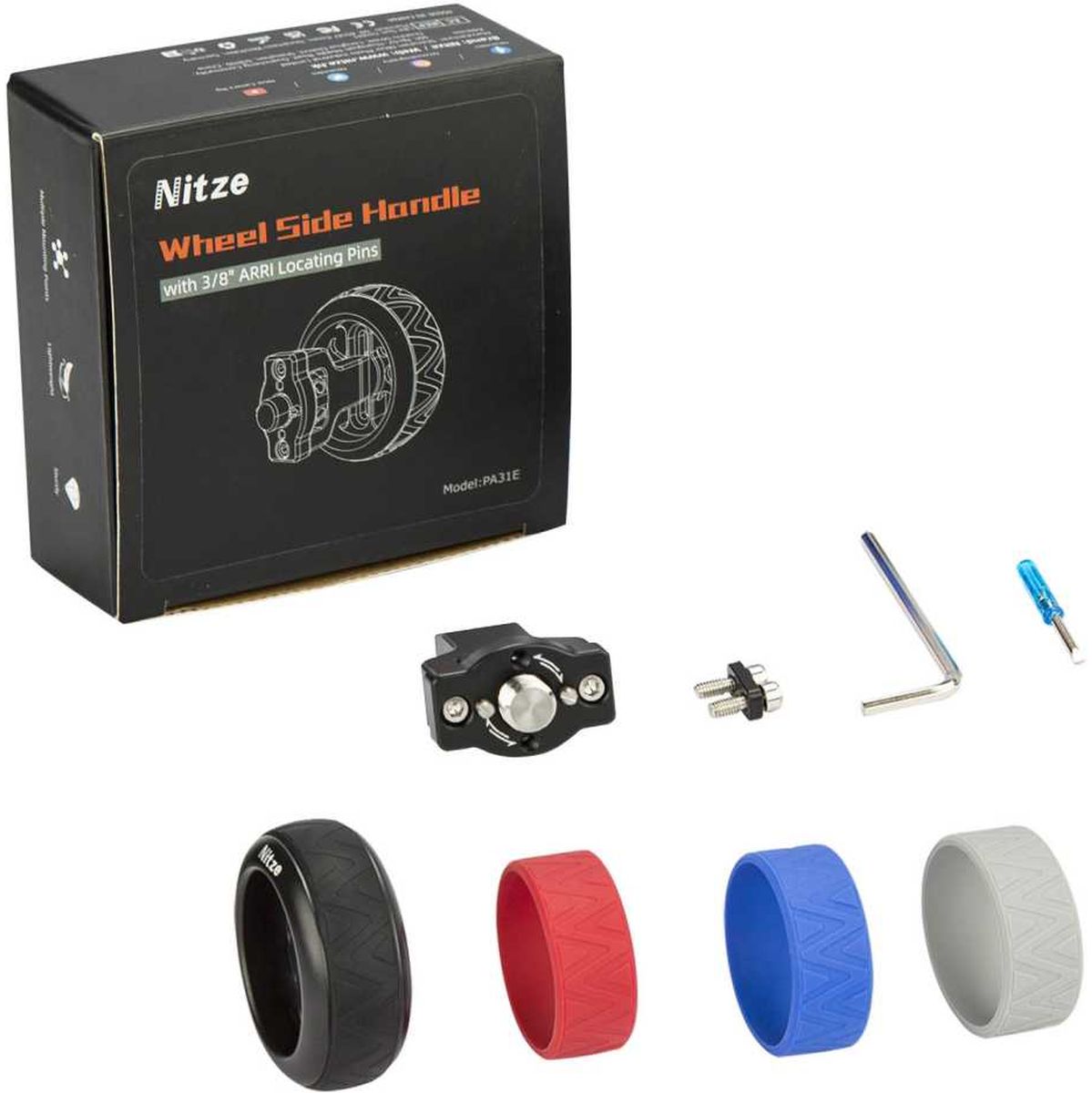 Nitze Wheel Side Handle with 3/8-16 Screw EN ARRI Locating Pins - Image 4