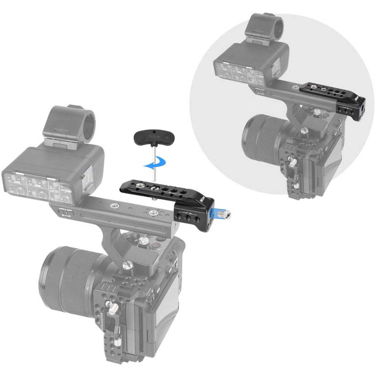 Nitze Extension Rig For Sony XLR-H1 Handle (T-S08B) - Image 5