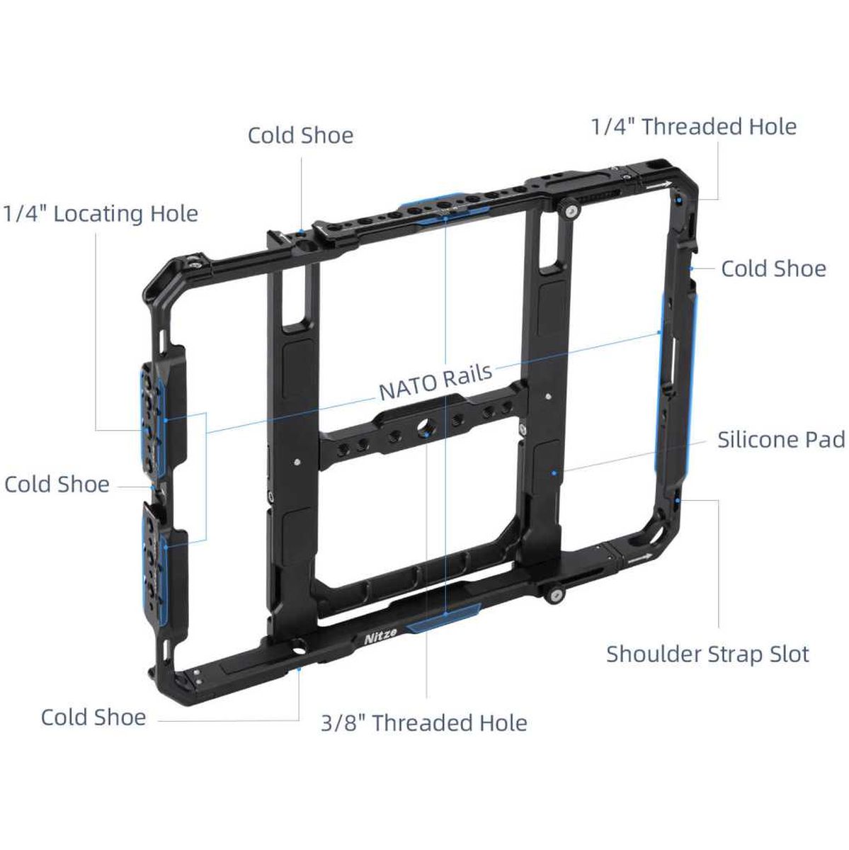 Nitze Tablet Cage For 9" to 11" Tablet (T-TC03A) - Image 3