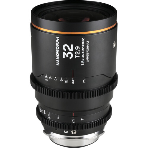 Laowa Nanomorph 32mm T2.9 1.5X LF Anamorphic Lens (Amber Flare) PL/EF - Image 2