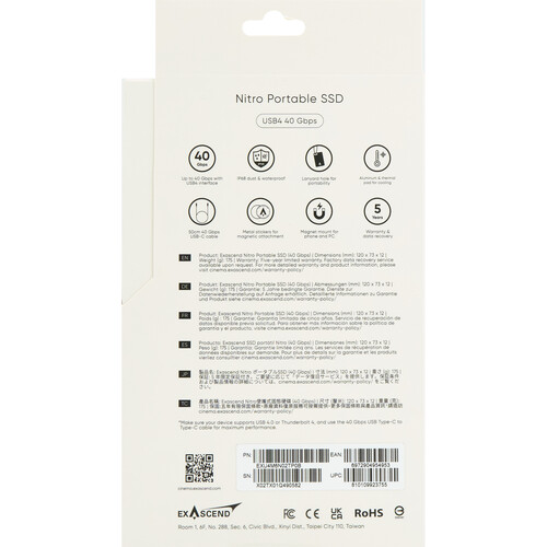 Exascend Nitro USB4 Portable SSD 8TB (40 Gbps) - Image 5