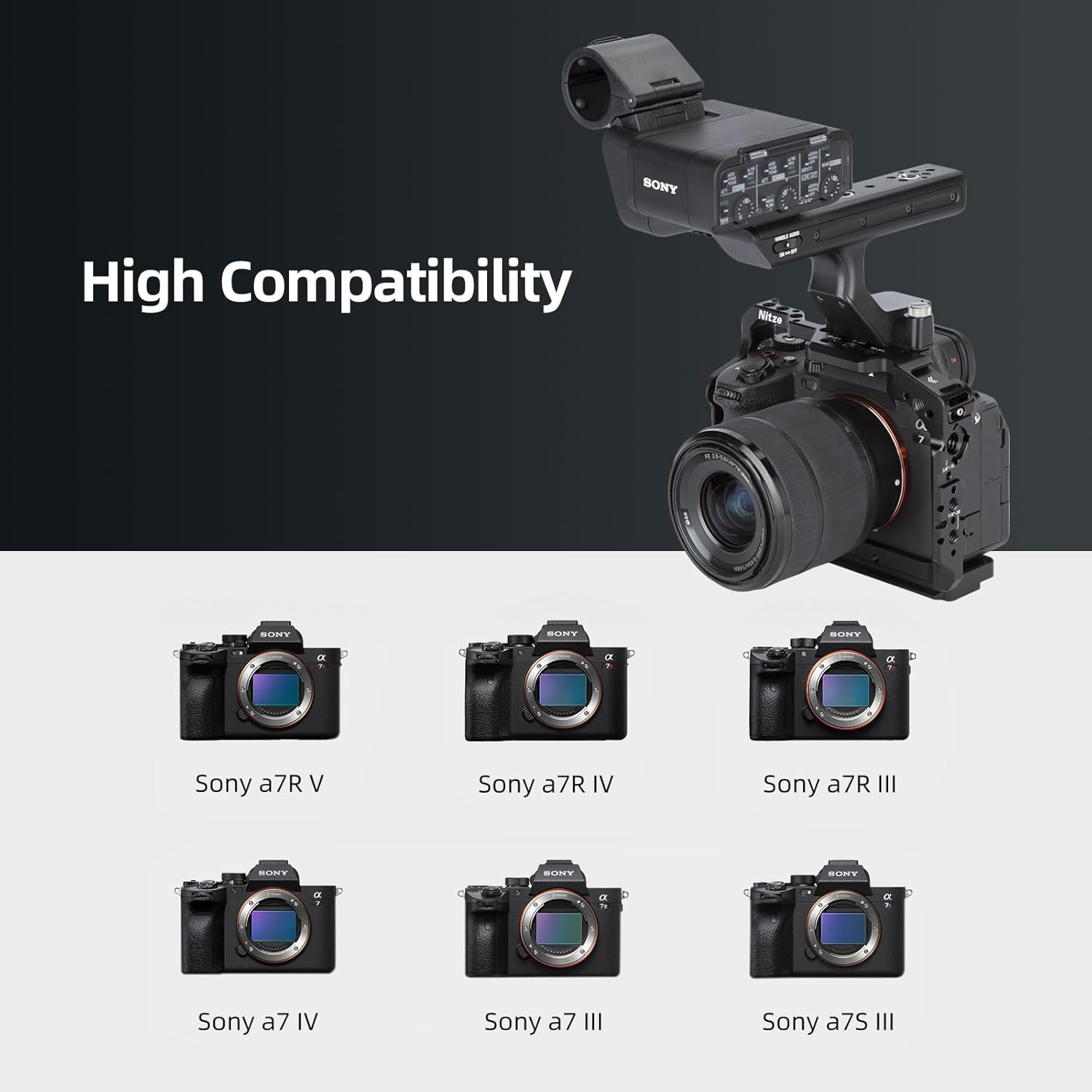 Nitze Cage For Sony A7III / A7IV / A7SIII / A7RIII / A7RIV / A7RV (T-S13A) - Image 6