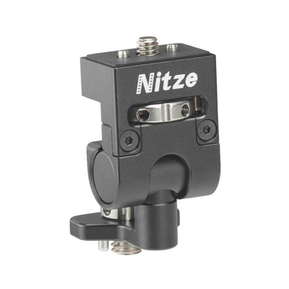 Nitze Elf Series Monitor Holder (3/8"-16 Arri Locating Pins to 1/4"-20 Screw with ARRI Locating Pins) - N54-G4