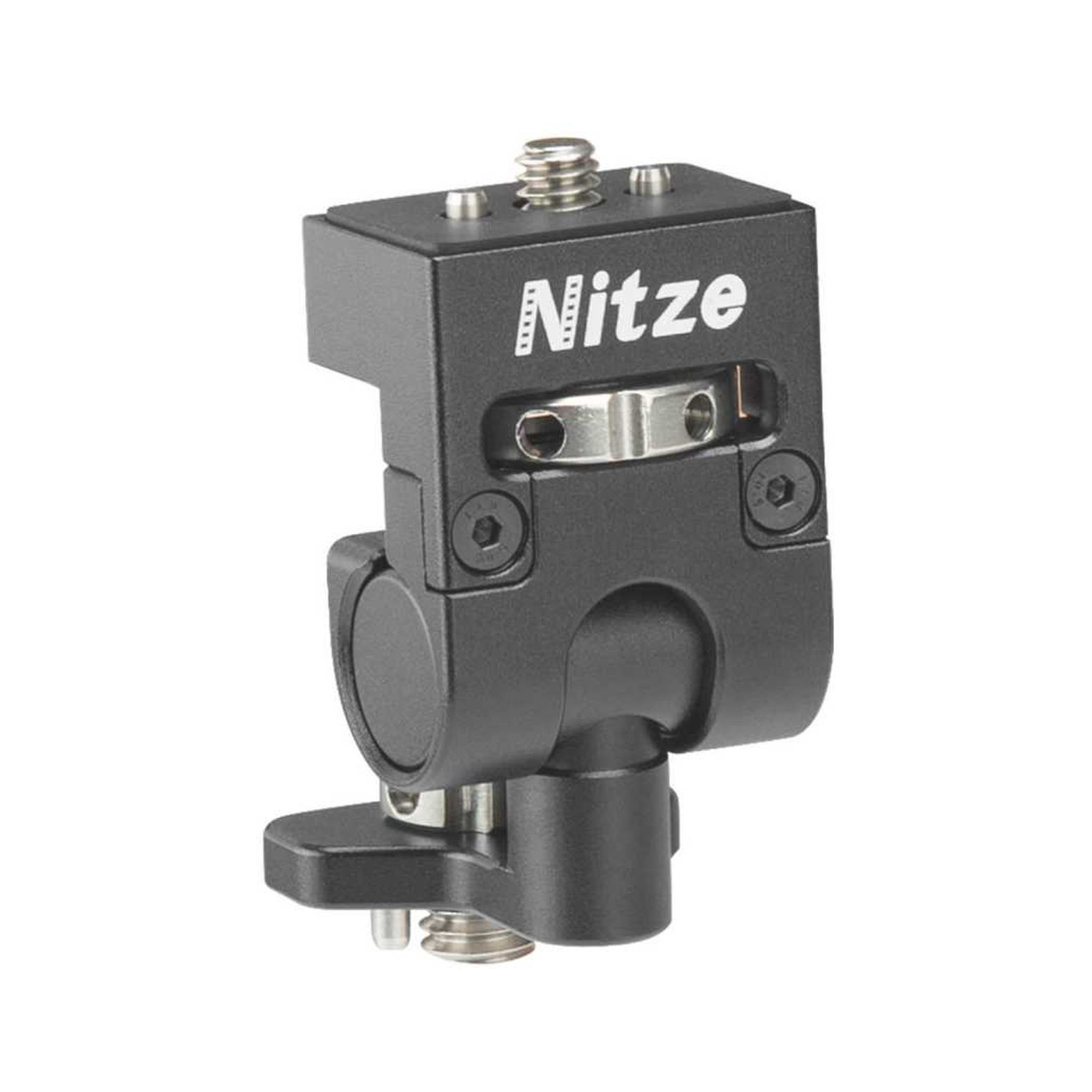 Nitze Elf Series Monitor Holder (3/8"-16 Arri Locating Pins to 1/4"-20 Screw with ARRI Locating Pins) - N54-G4