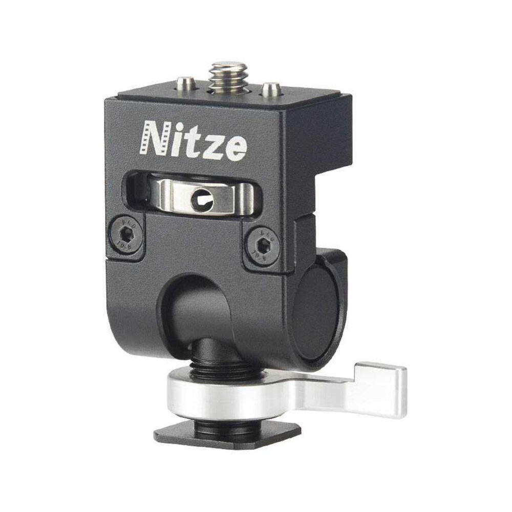 Nitze Elf Series Monitor Holder (QR Cold Shoe to 1/4"-20 Screw with ARRI Locating Pins) - N54-G1