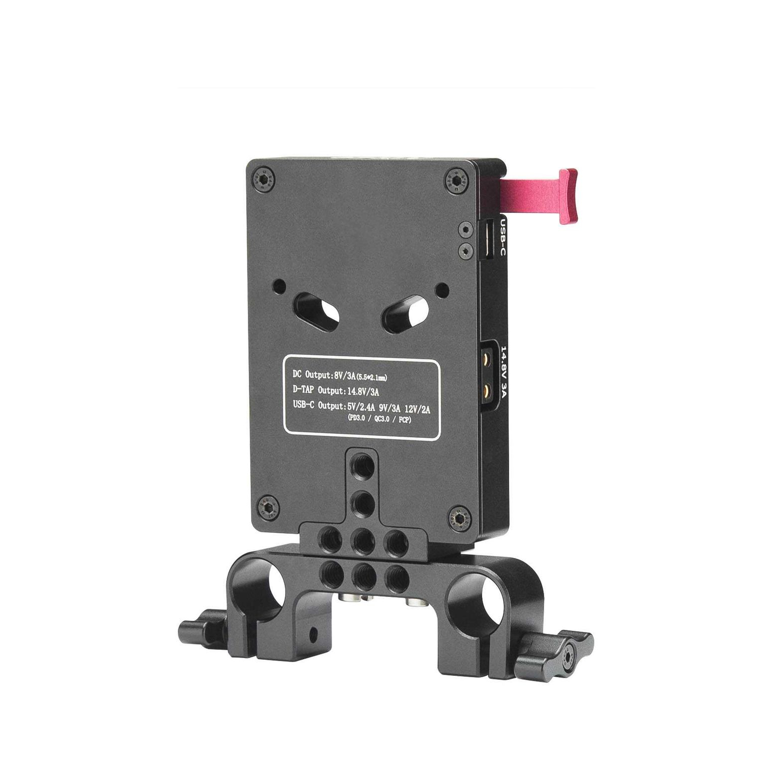 Piastra Batteria V Mount Nitze N21B | Con Viti 1/4" E Sblocco Rapido | Lega Alluminio