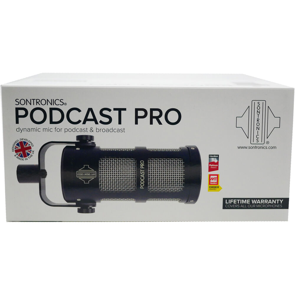 Sontronics Podcast Pro Supercardioid Dynamic Microphone (Black) - Image 9