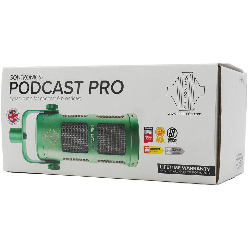 Sontronics Podcast Pro Supercardioid Dynamic Microphone (Green) - Image 5