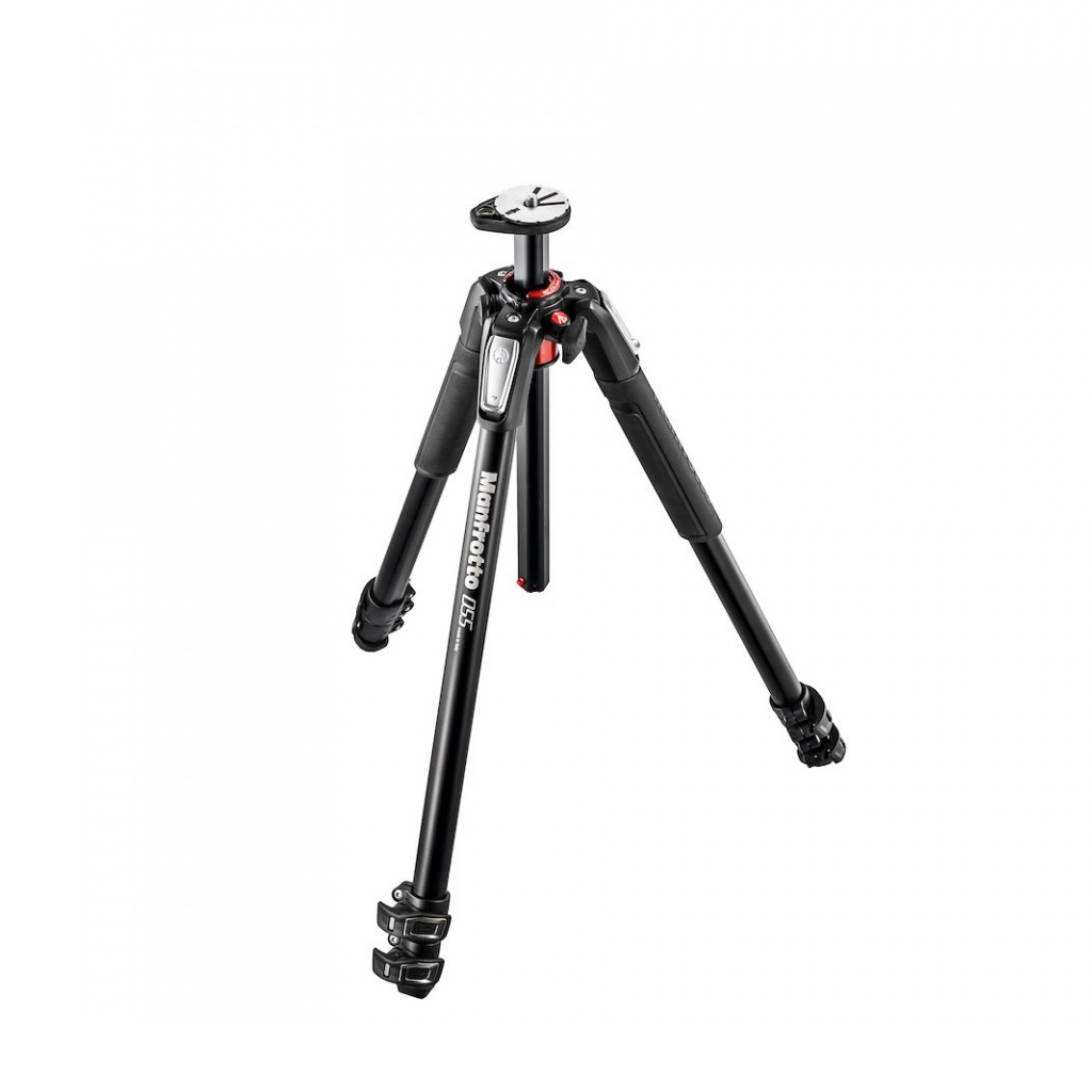 Manfrotto 055 aluminium 3-section photo tripod, with horizontal column