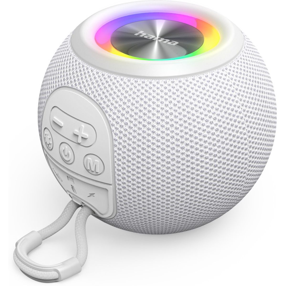Hama Bluetooth Loudspeaker "Ball Shape Speaker" 5 Light Modes 5W - White - immagine 2