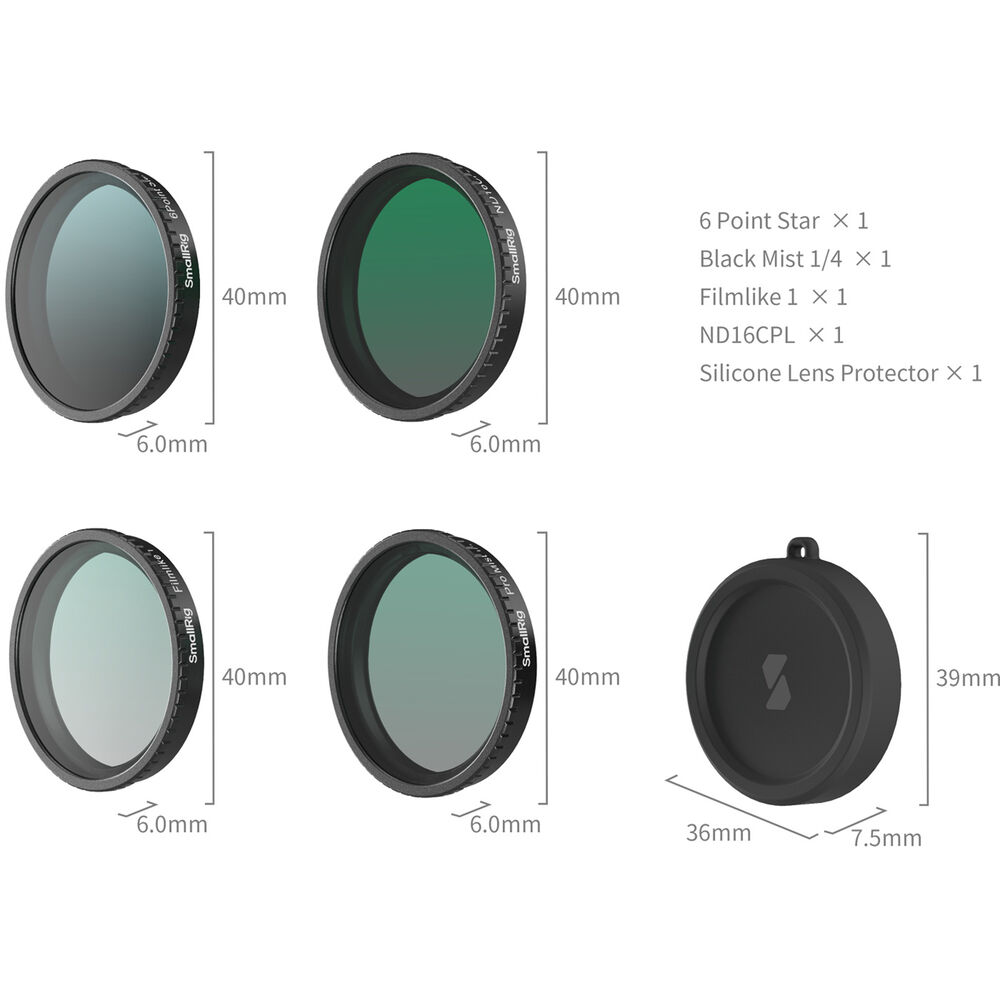 Alternative view of SmallRig Filter Kit for DJI Osmo Action 5 Pro / 4