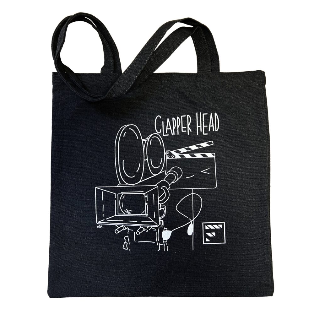 Alternative view of Filmsticks Clapper Head Tote Bag - Black