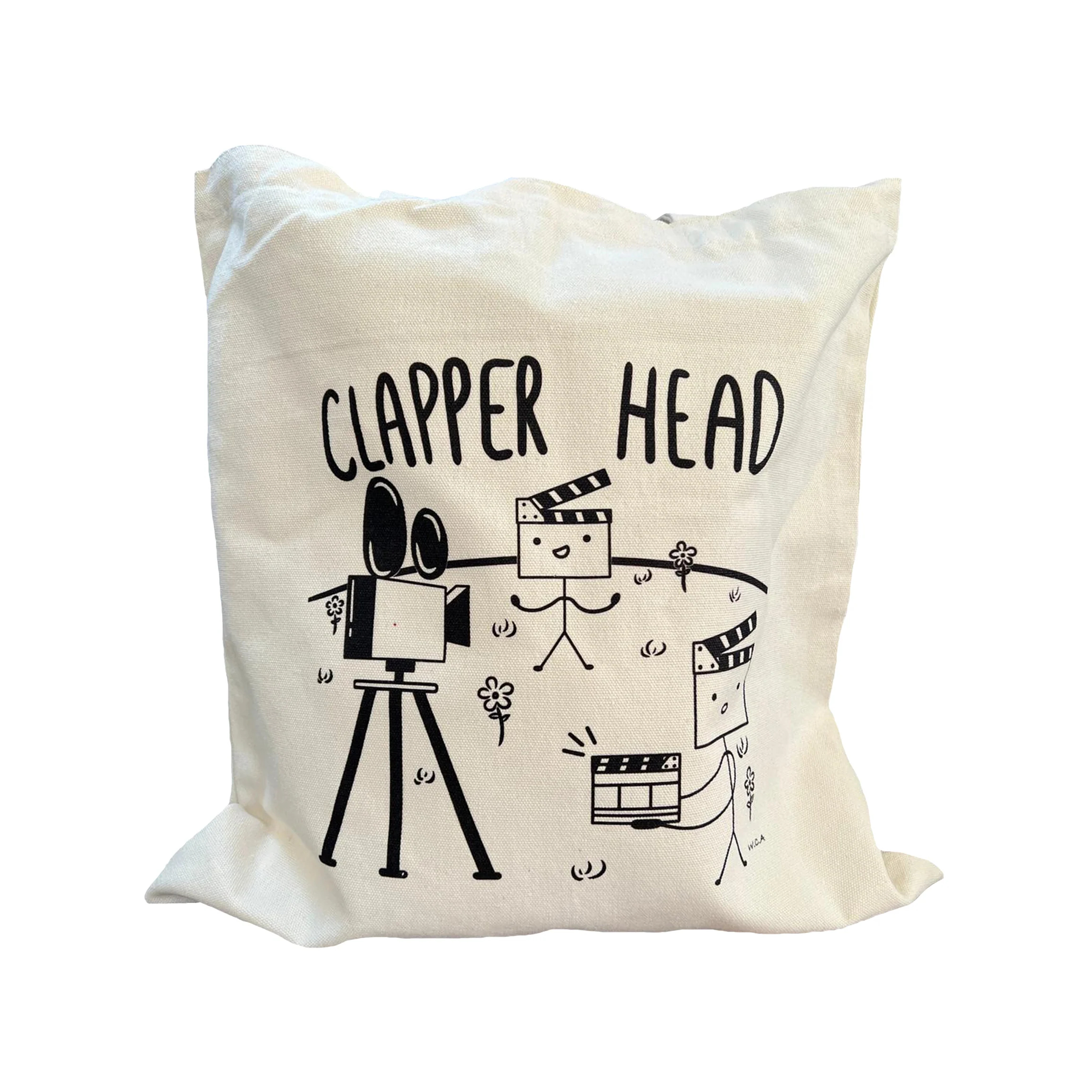 Filmsticks Clapper Head Tote Bag - Beige