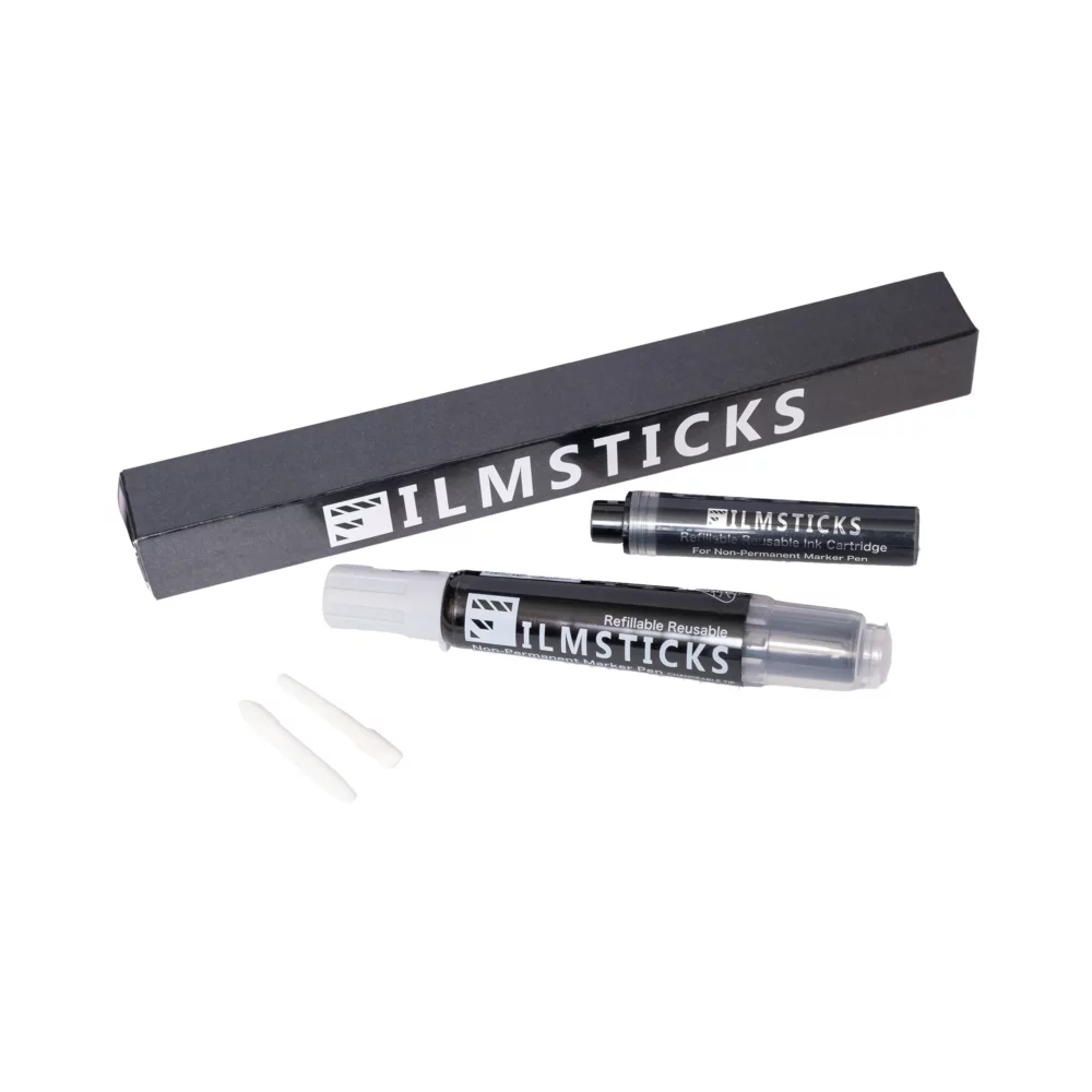 Filmsticks Reusable Non-Permanent Acrylic Board Black Marker Pen Kit