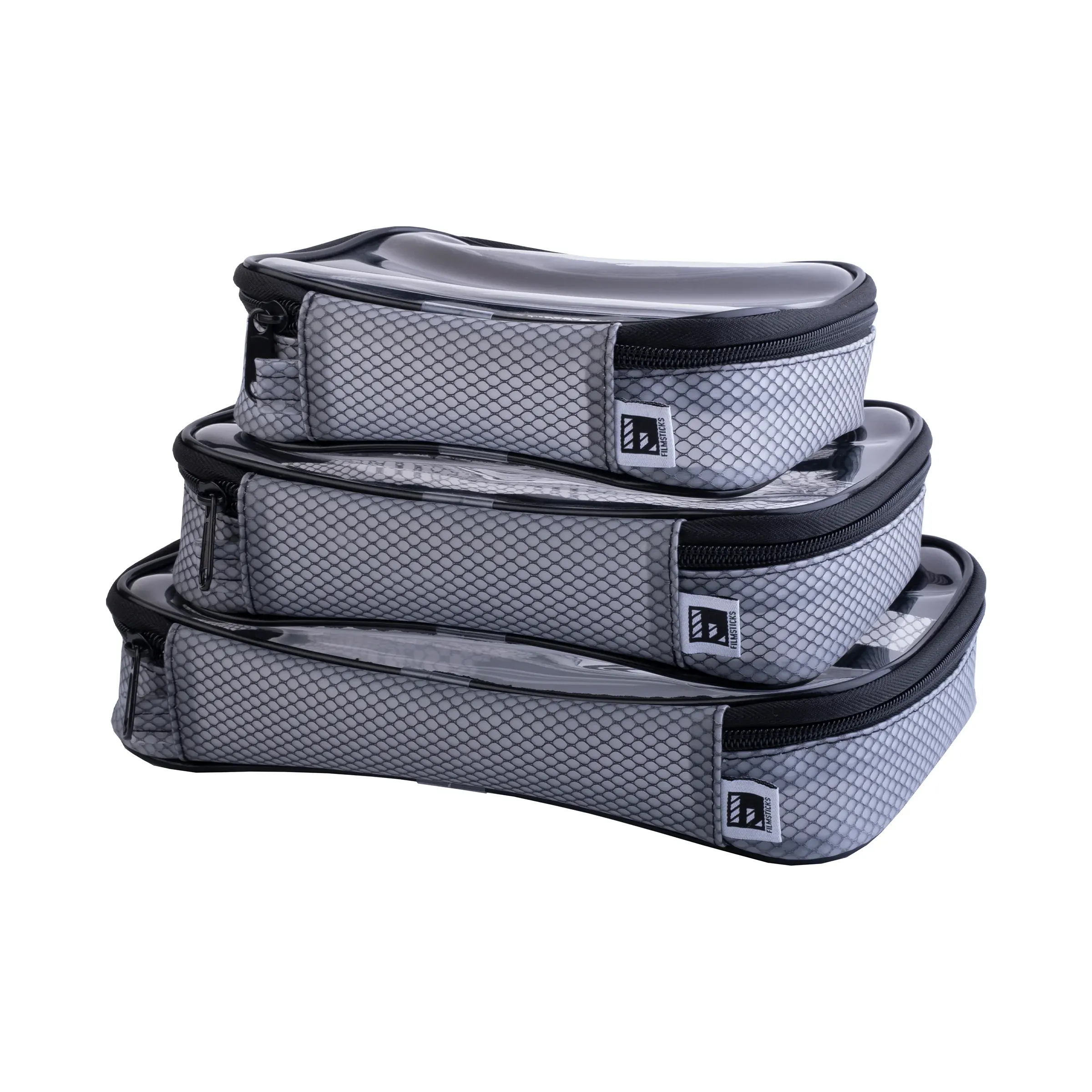 Filmsticks Set of Small, Medium and Large (TPU) Transparent Cases – BLACK