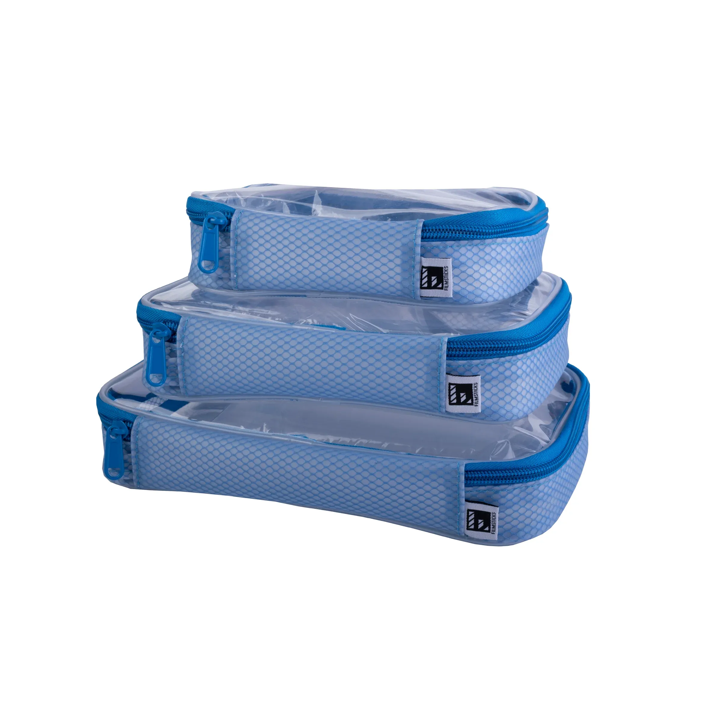 Filmsticks Set of Small, Medium and Large (TPU) Transparent Cases – BLUE