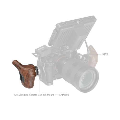 SmallRig ImageGrip Series Wooden Handle with ARRI Rosette (Left Side) - Image 4