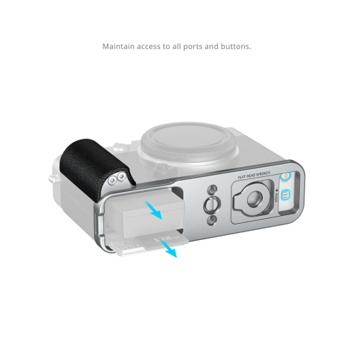 SmallRig L-Shaped Mount Plate with Silicone Handle for FUJIFILM X-E5 (Silver) - Image 2