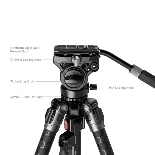 SmallRig x Potato Jet TRIBEX SE Hydraulic Aluminum Alloy Tripod Kit - Image 4