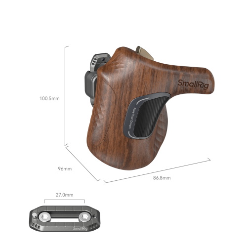 SmallRig ImageGrip Series Wooden Handle with NATO Clamp (Left Side) - Image 7