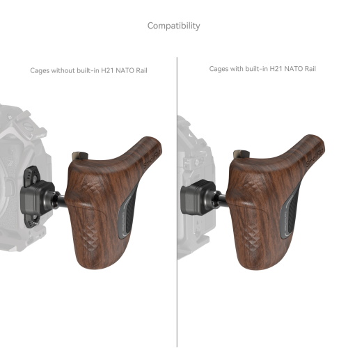 SmallRig ImageGrip Series Wooden Handle with NATO Clamp (Left Side) - Image 3