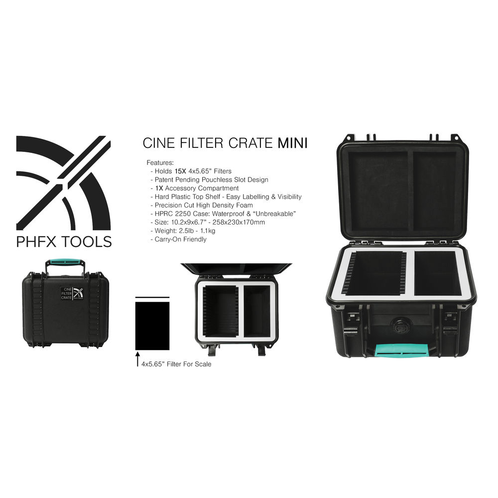PHFX Tools Cine Mini Filter Crate (Black) - immagine 4