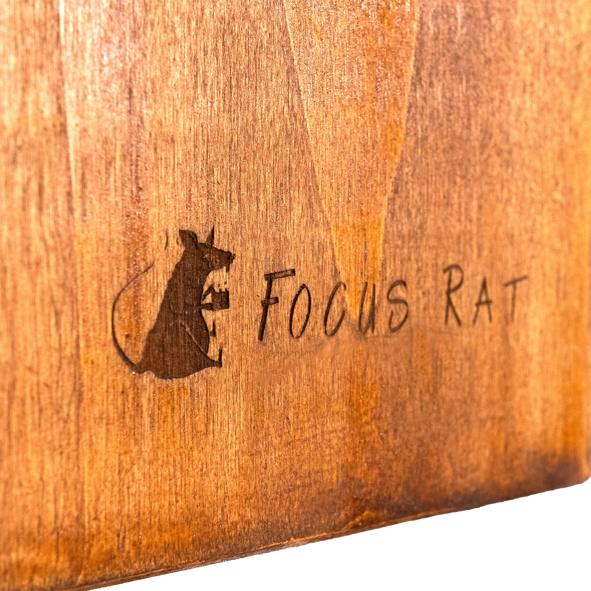 Focus Rat Heavy Duty Pancake sized Apple Box (handmade & stained) - Image 4