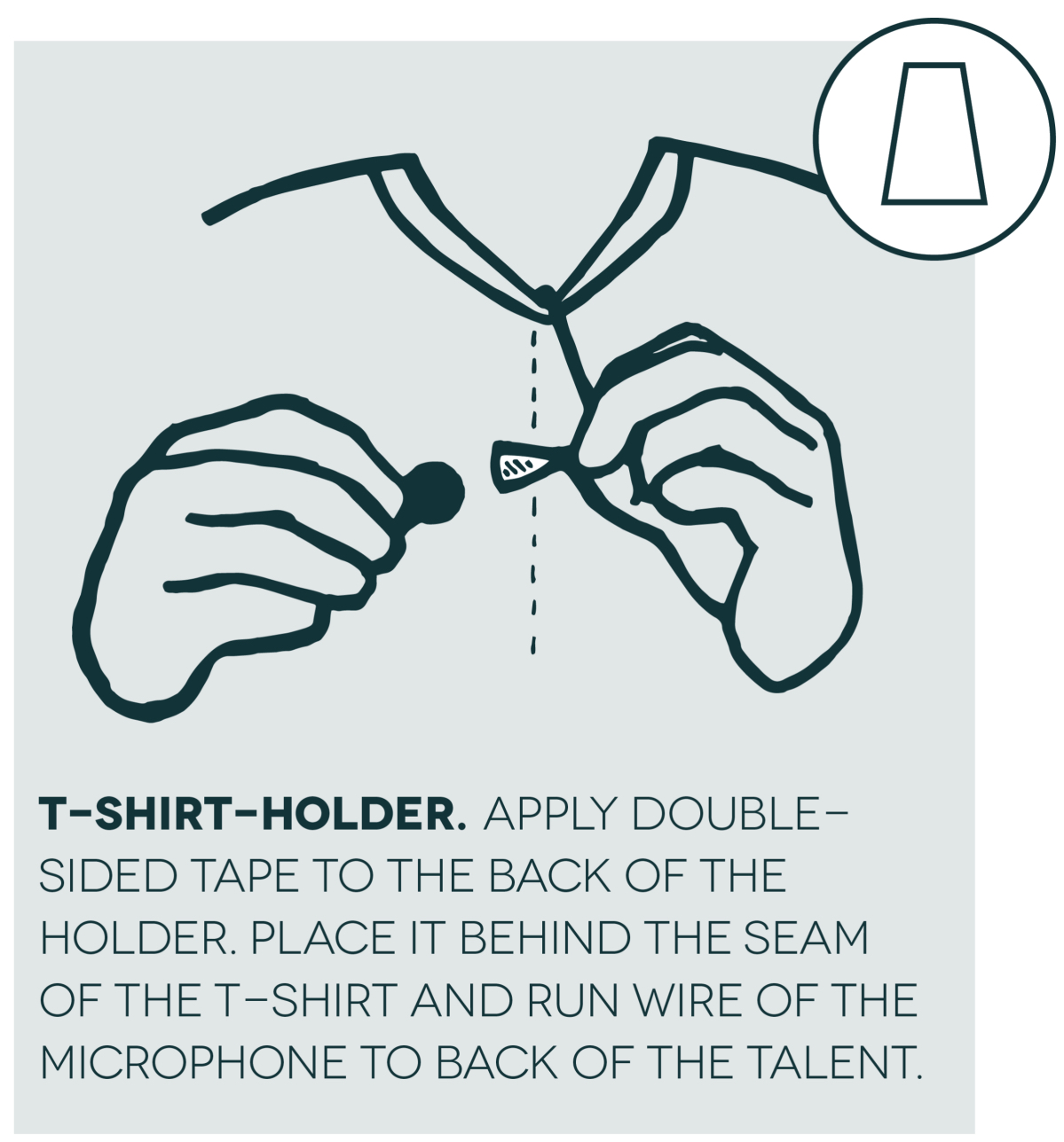 Hide-a-mic T-Shirt holder for Sennheiser MKE2 - Image 2