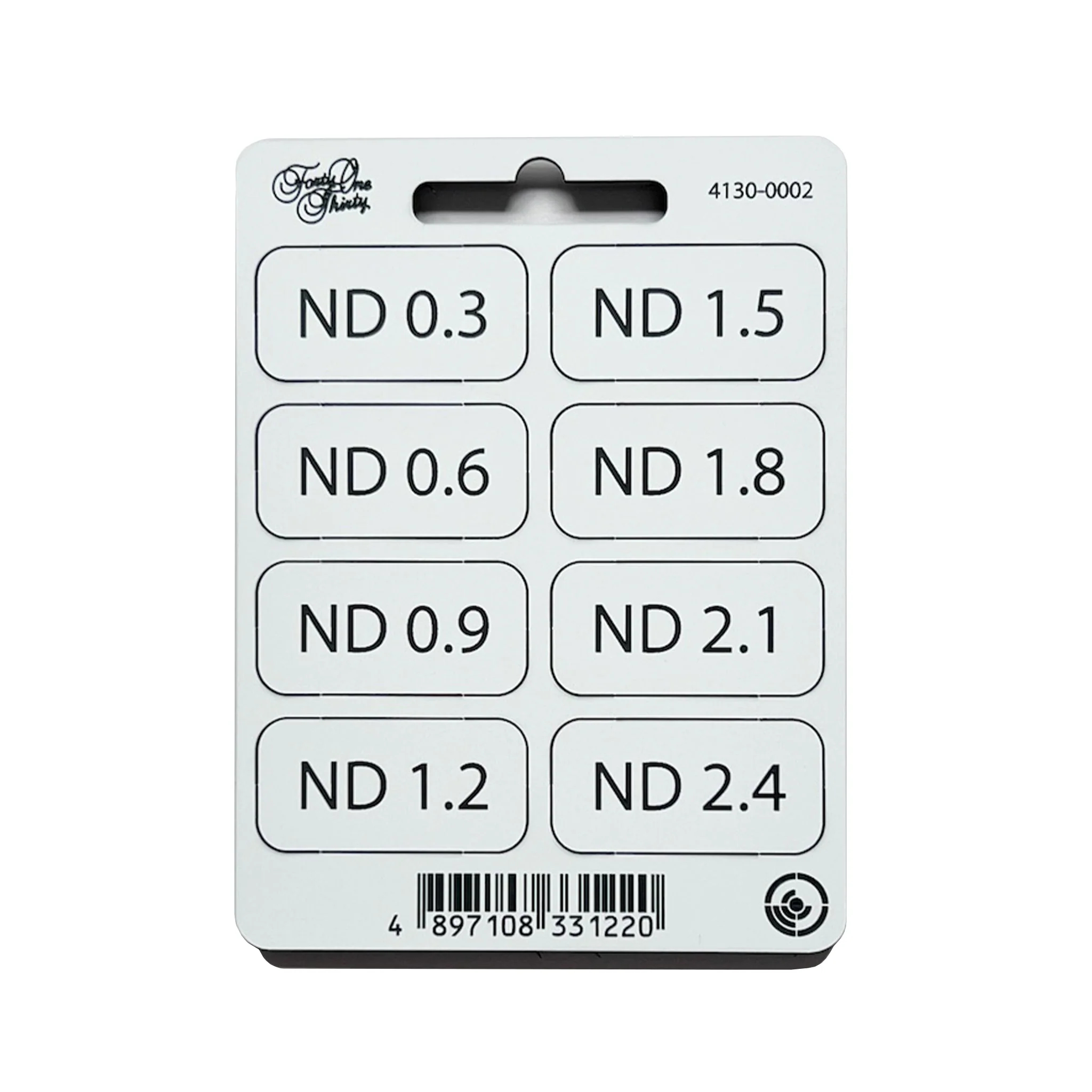 Forty One Thirty ND Filter Tabs 0.3-2.4 with velcro White/Black