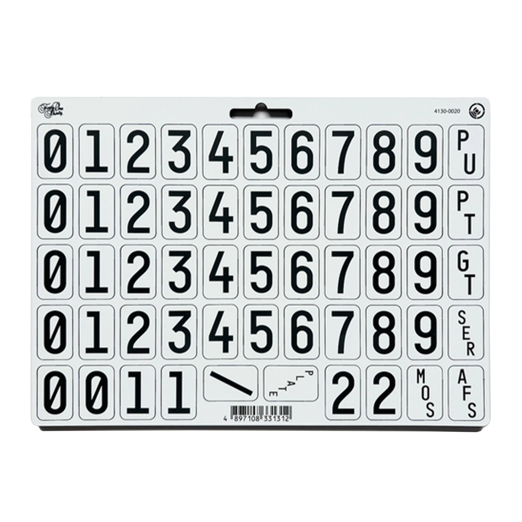 Forty One Thirty Wet Weather Tags White/Black - UK/EU Set