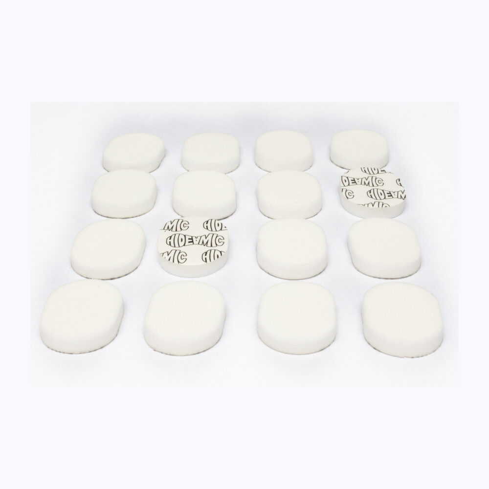 Hide-a-mic Foam-o-pad 16 multipurpose foam pads - White