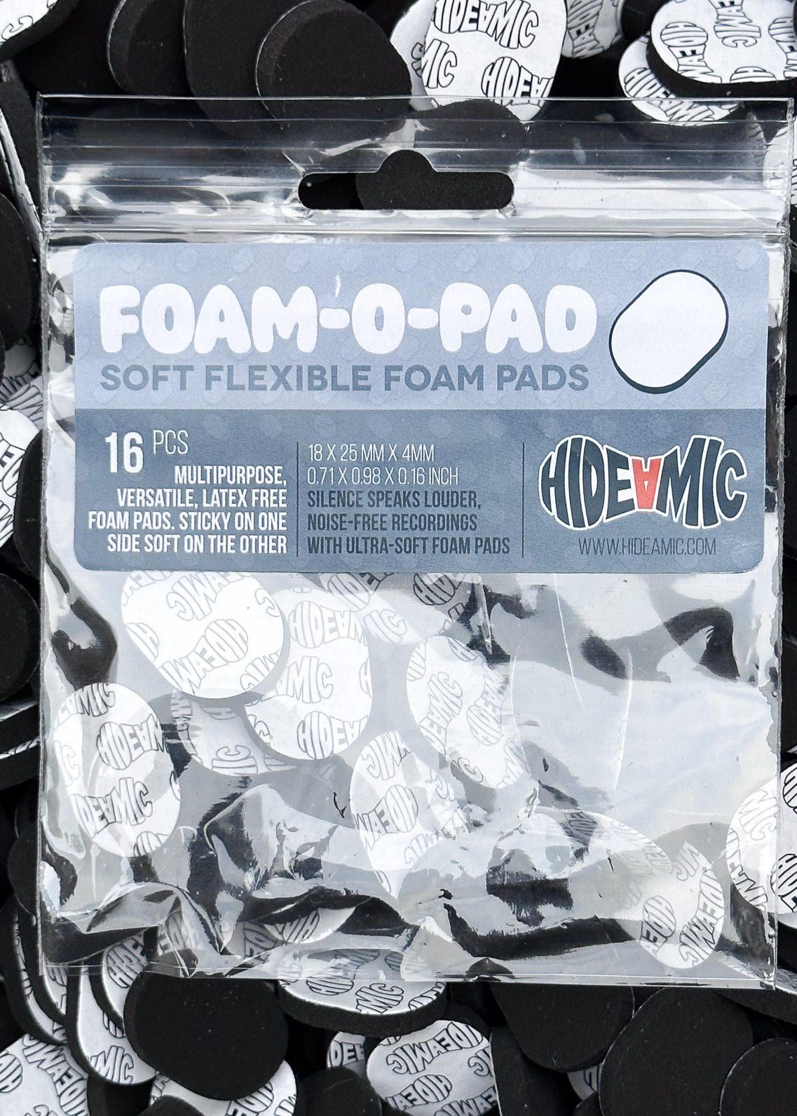 Hide-a-mic Foam-o-pad 16 multipurpose foam pads - White - immagine 3