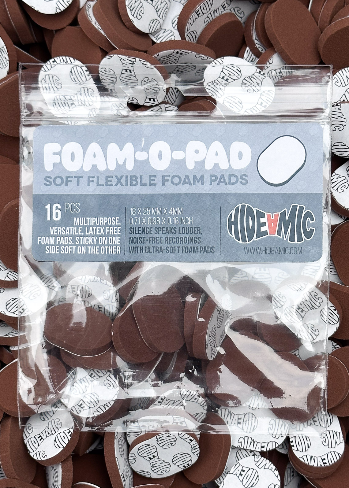 Hide-a-mic Foam-o-pad 16 multipurpose foam pads - Brown - Afbeelding 4