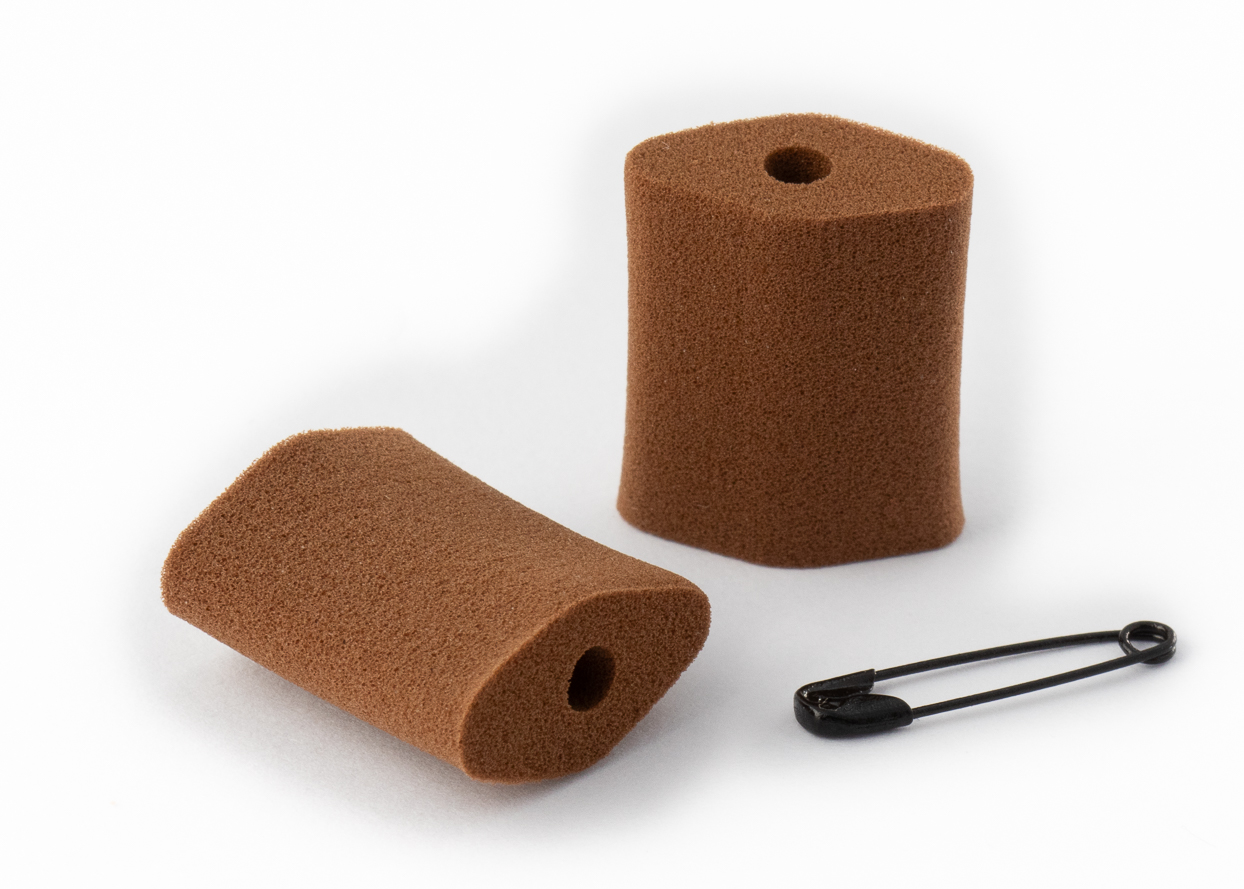 Hide-a-mic Foam-O small universal foam microphone mounts - Brown - Image 2