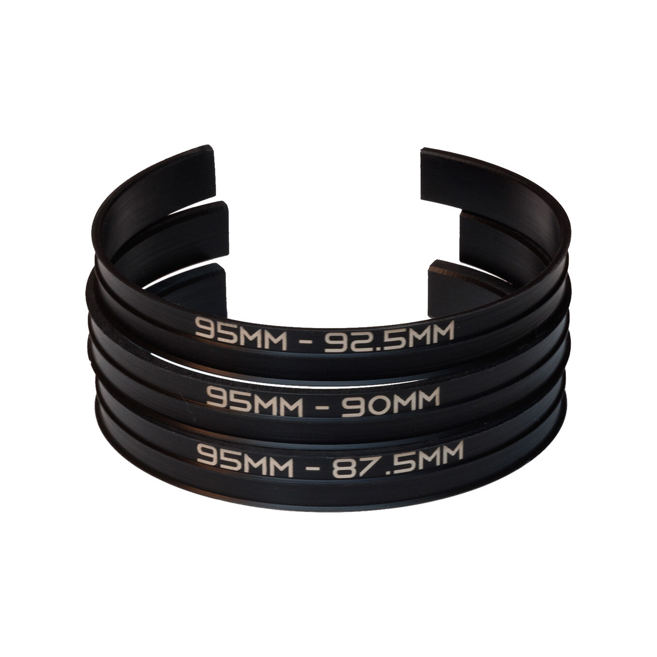 Lens Cuff Insert Adapter Ring Set for 95mm Lens Cuff 92.5, 90, 87.5mm Diameter sizes