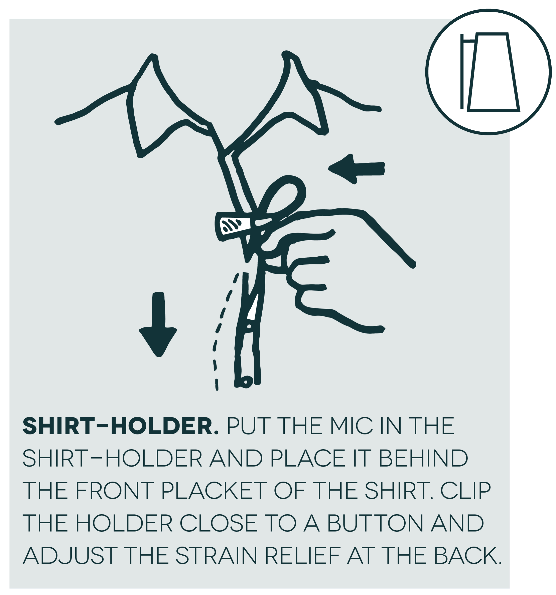 Hide-a-mic Shirt holder for Sennheiser MKE2 - Image 2