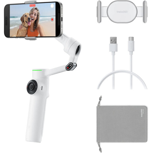 Insta360 Flow 2 Pro Smartphone Gimbal Stabilizer Creator Bundle (Summit White) - Image 9