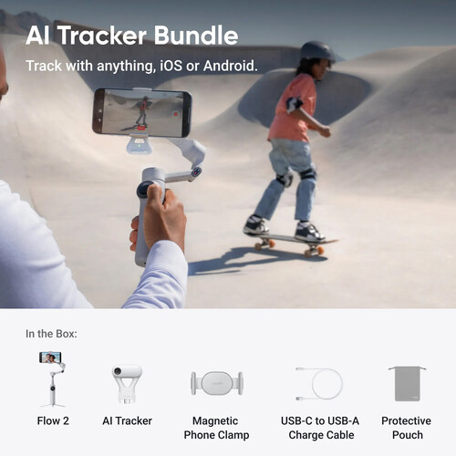 Insta360 Flow 2 AI Tracker Bundle (Summit White) - Image 3