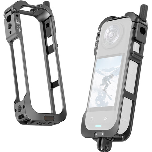 DigitalFoto CAGE-X5 Camera Cage with Cold Shoe and Magnetic Base for Insta360 X5 - immagine 6