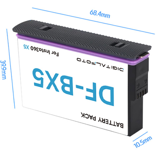DigitalFoto DF-BX5 2800mAh Rechargeable Battery For Insta360 X5 - immagine 3
